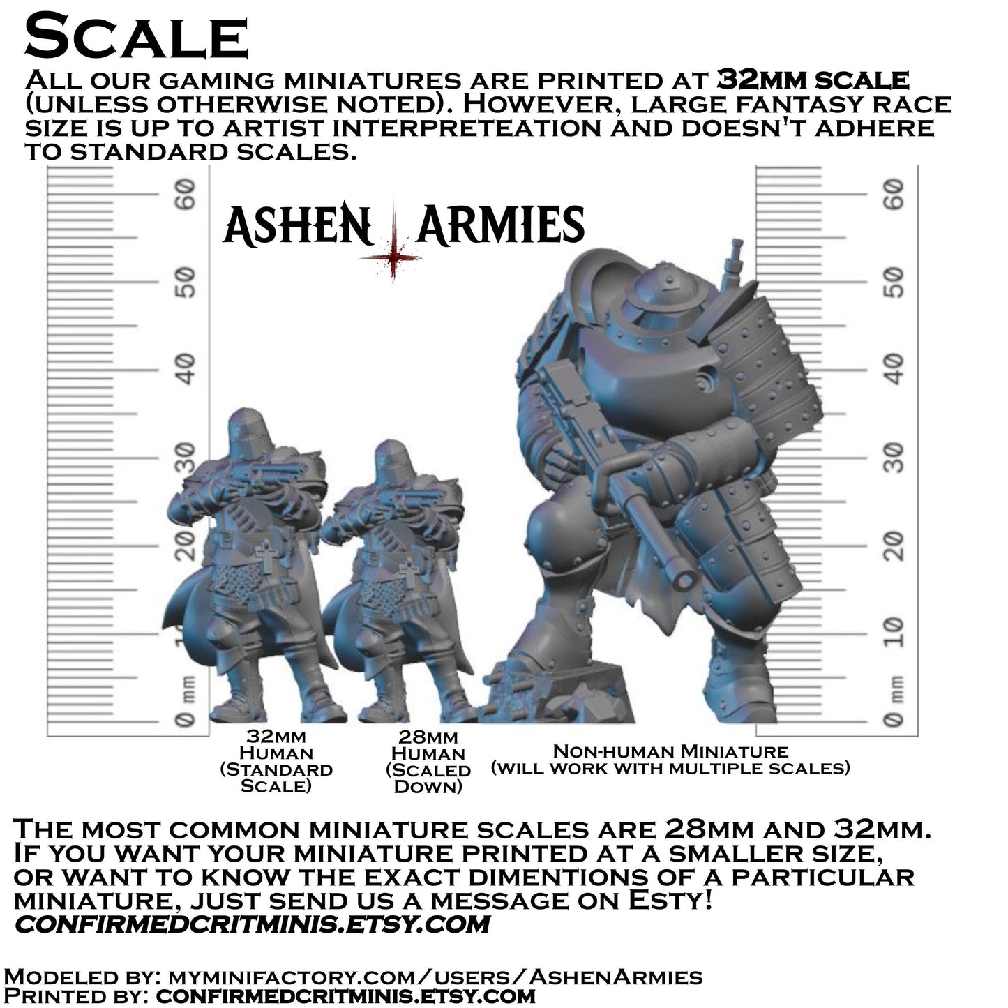 Holy Shogunate Heavy Infantry Flamethrower Miniature - Ashen Armies by Bite the Bullet