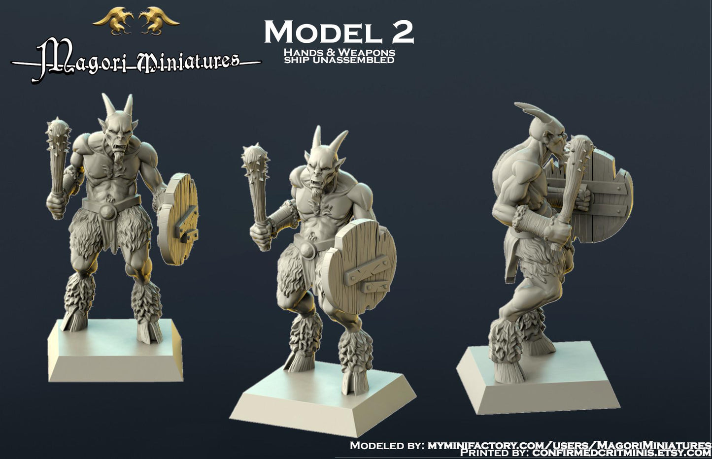 Goatman Raider Miniatures - by Magori Miniatures