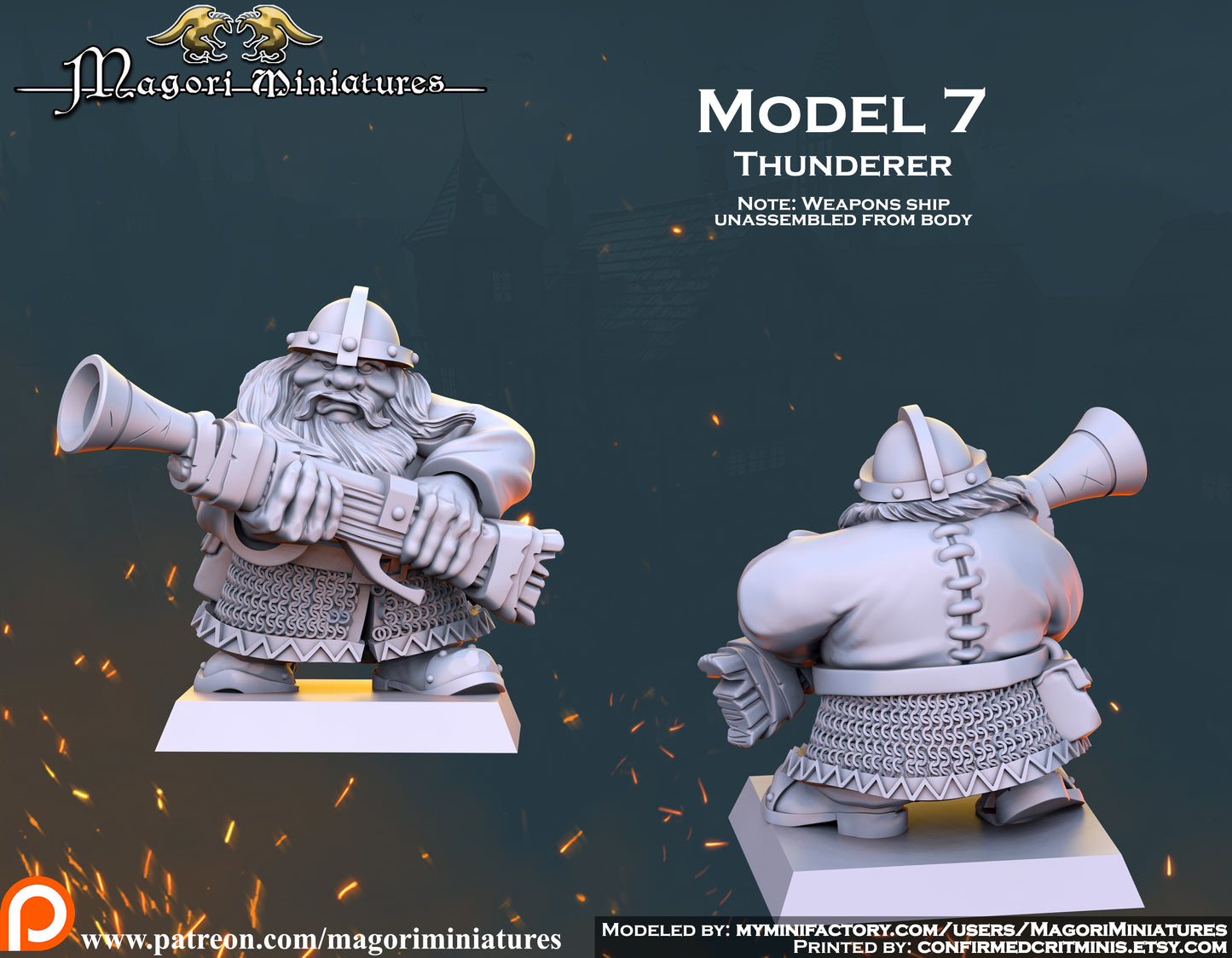 Dwarven Treasure Hunter Miniatures - by Magori Miniatures