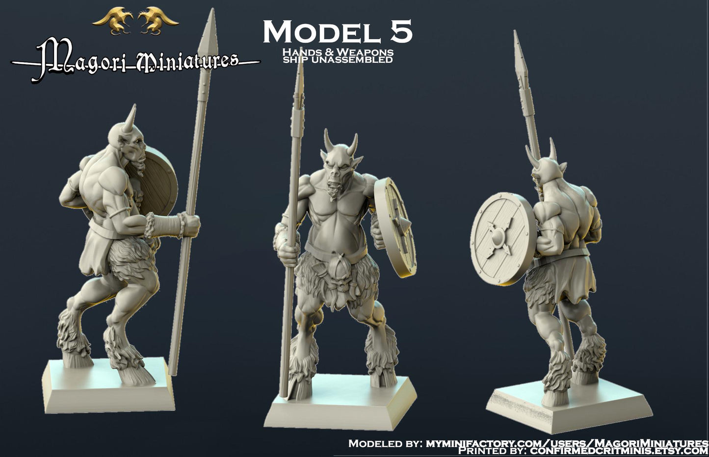 Goatman Raider Miniatures - by Magori Miniatures
