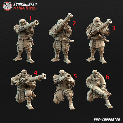 Japanese Sohei Monk Ozutsu Miniatures - by Kyoushuneko Miniatures