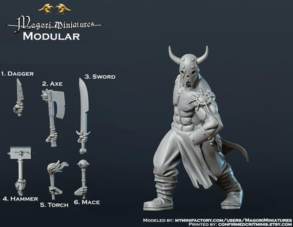 Darksoul Cultist Miniature B - by Magori Miniatures