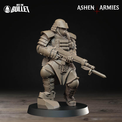 Holy Shogunate Lieutenant Miniature - Ashen Armies by Bite the Bullet
