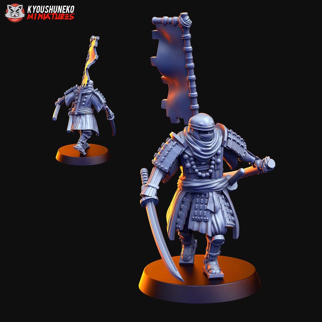 Sohei Monk Daimyo Miniature - by Kyoushuneko Miniatures