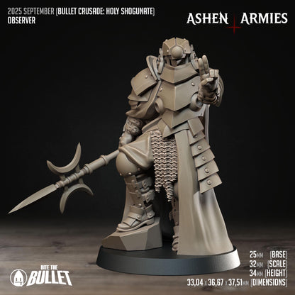 Holy Shogunate Observer Miniature - Ashen Armies by Bite the Bullet