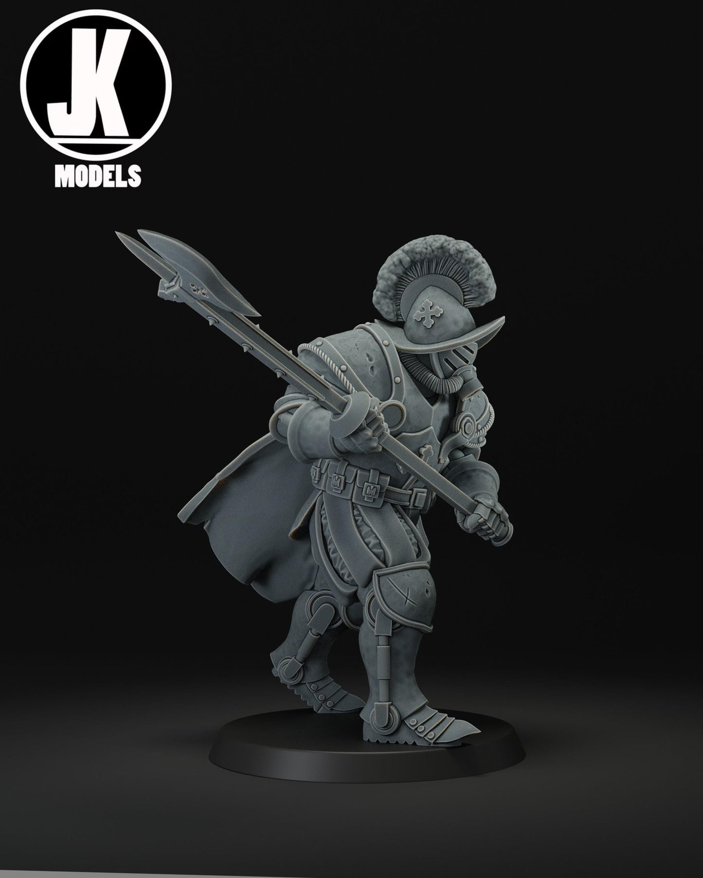 Papal Heavy Infantry Polearm Miniature - JK Remo Models