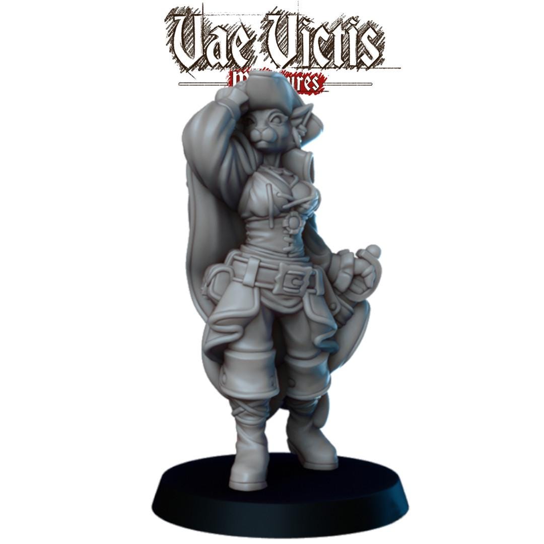 Catfolk Pirate Captain - by Vae Victis Miniatures