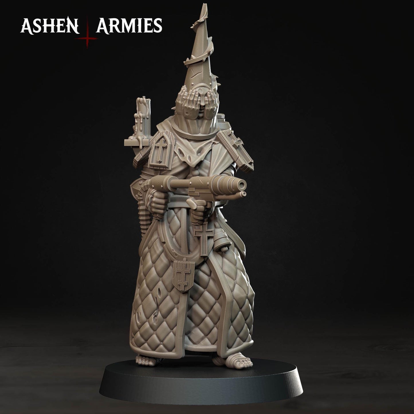 Bleeding Procession Flamethrower Miniature - Ashen Armies by Bite the Bullet