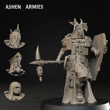 Bleeding Procession Castigator Hammer Miniature - Ashen Armies by Bite the Bullet
