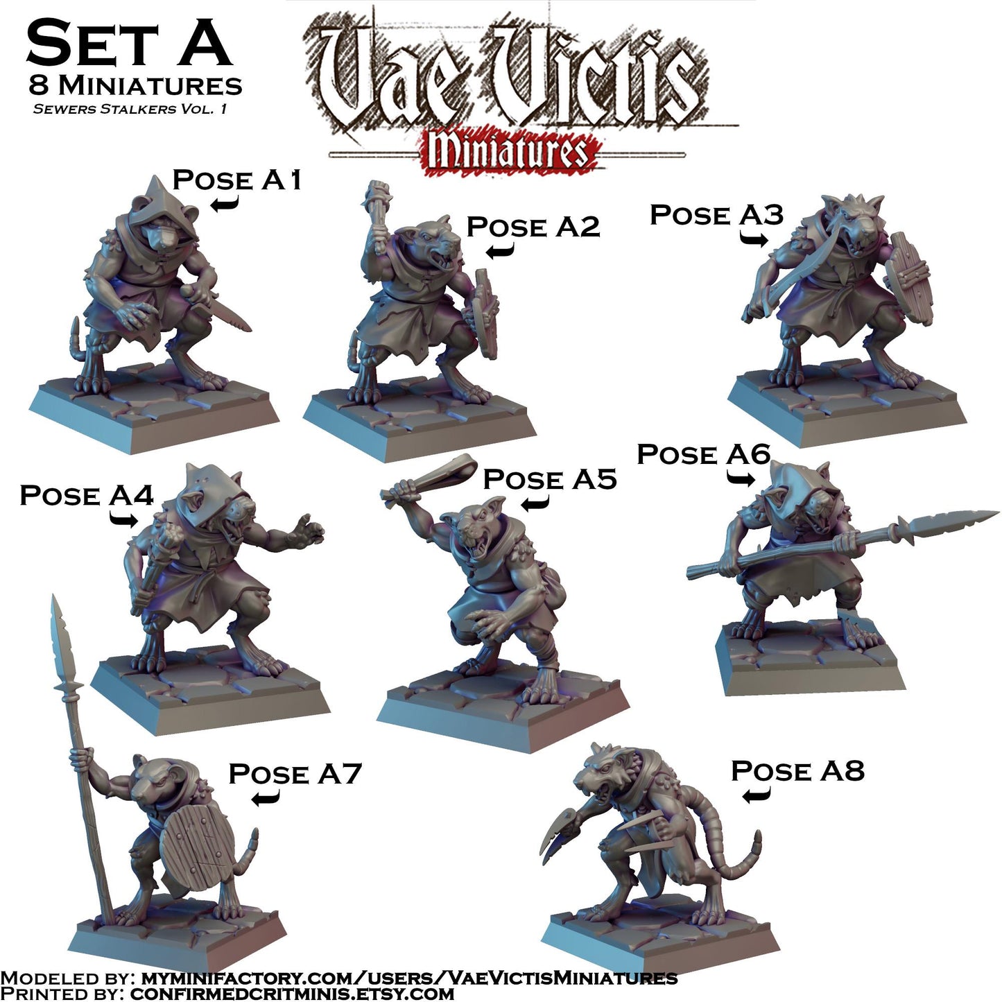 Ratfolk Miniatures SET A - by Vae Victis Miniatures