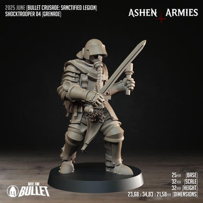 Sanctified Legion Shocktroopers Miniatures - Ashen Armies by Bite the Bullet