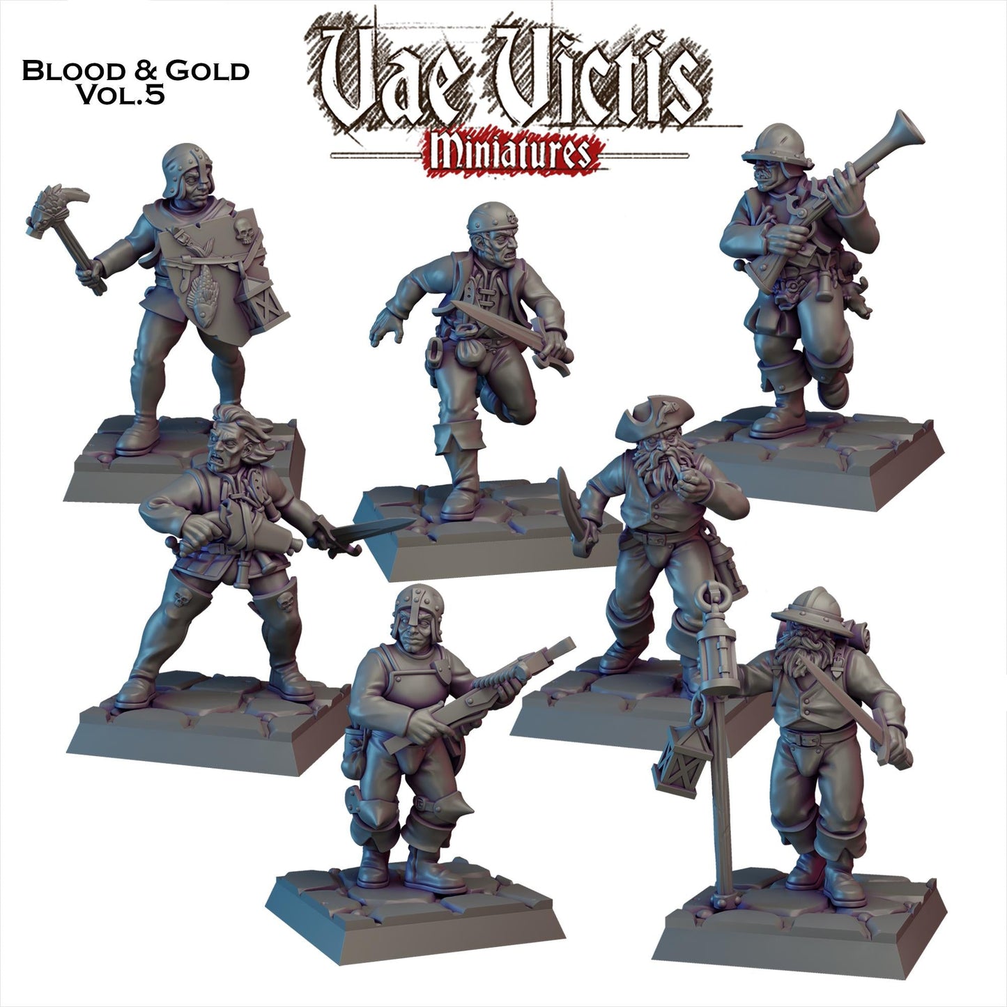 Human Mercenary Warband Miniatures SET D - by Vae Victis Miniatures