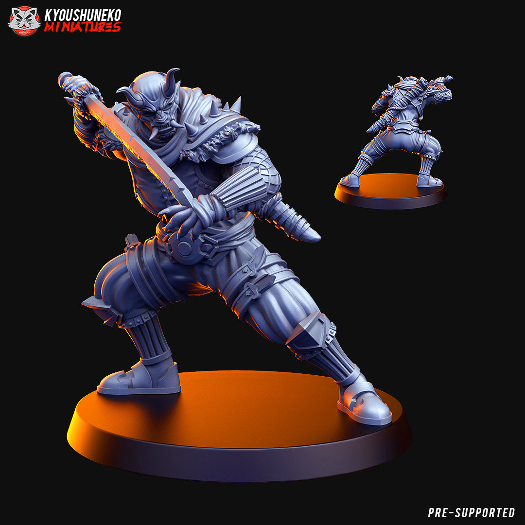 Japanese Ninja Oni Hero Miniature - by Kyoushuneko Miniatures