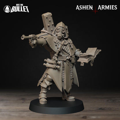 Sanctified Legion Trench Cleric Miniature - Ashen Armies by Bite the Bullet
