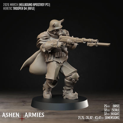 Hellbound Apostasy Troopers Miniatures - Ashen Armies by Bite the Bullet