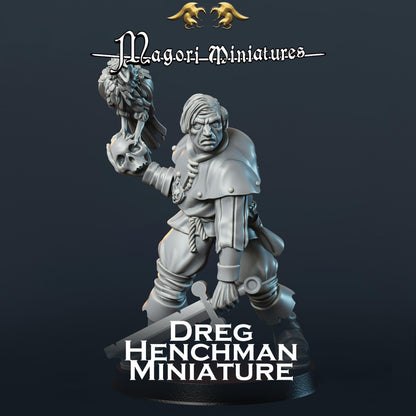 Dreg Henchman with Raven Miniature - by Magori Miniatures