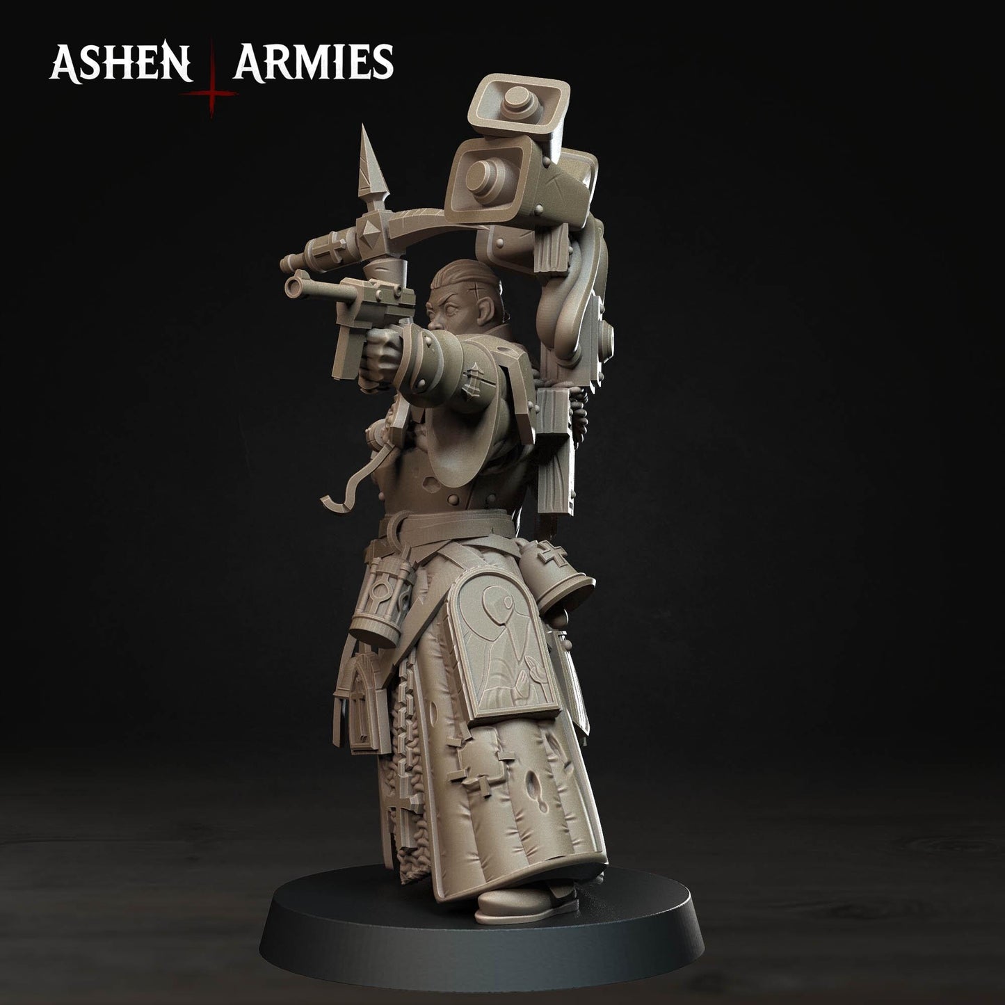 Bleeding Procession War Prophet Miniature - Ashen Armies by Bite the Bullet