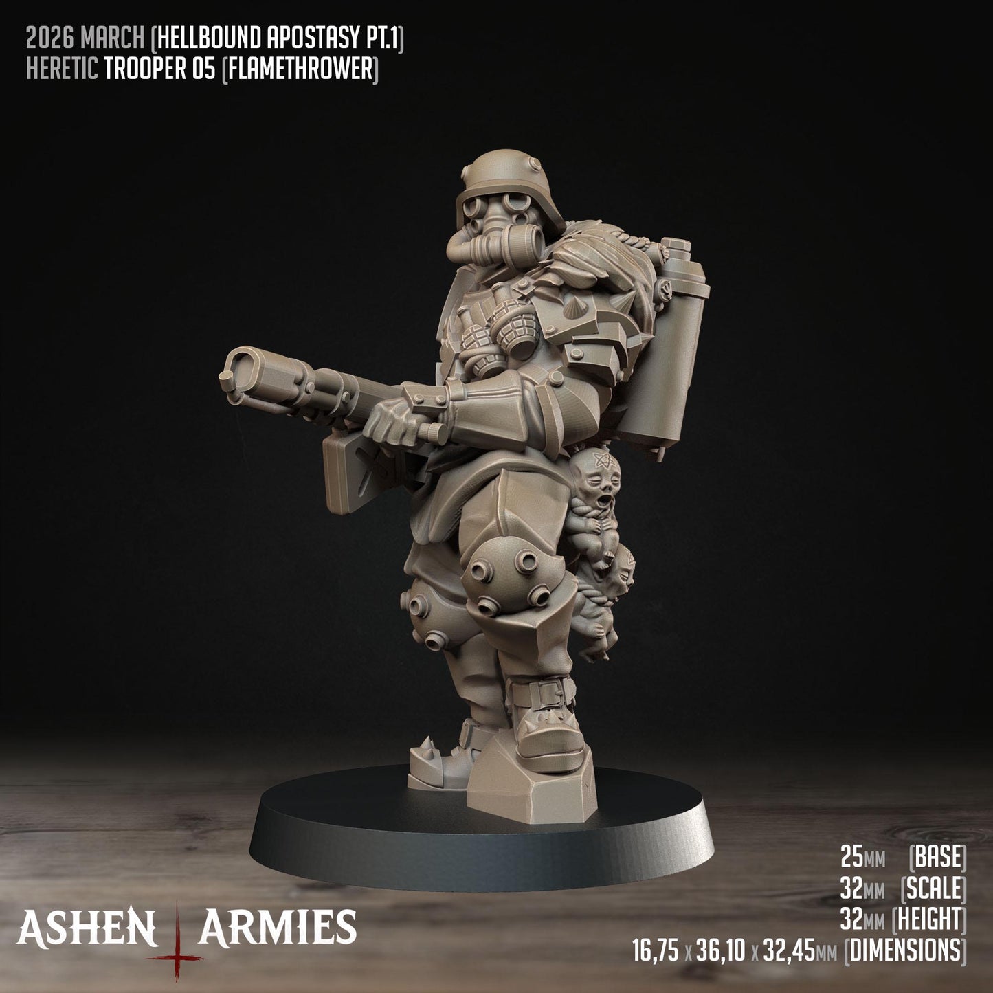 Hellbound Apostasy Troopers Miniatures - Ashen Armies by Bite the Bullet
