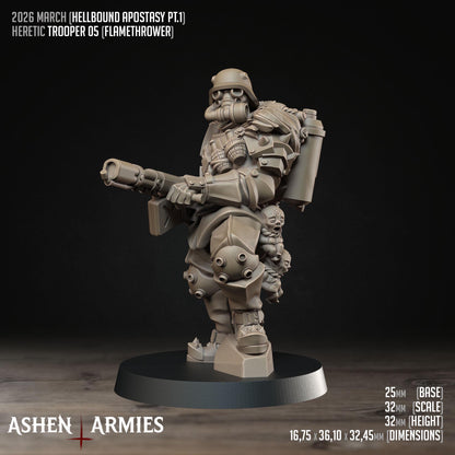 Hellbound Apostasy Troopers Miniatures - Ashen Armies by Bite the Bullet