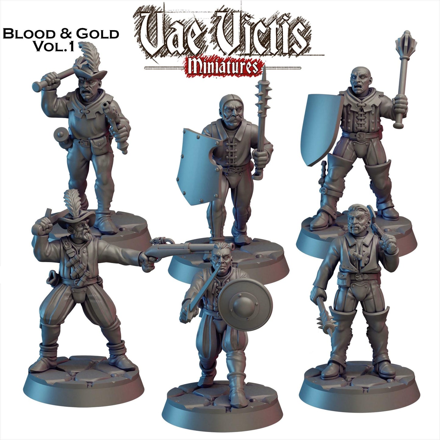 Human Mercenary Warband Miniatures SET A - by Vae Victis Miniatures