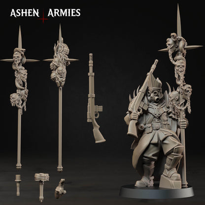 Hellbound Apostasy Heretic Priest Miniature - Ashen Armies by Bite the Bullet