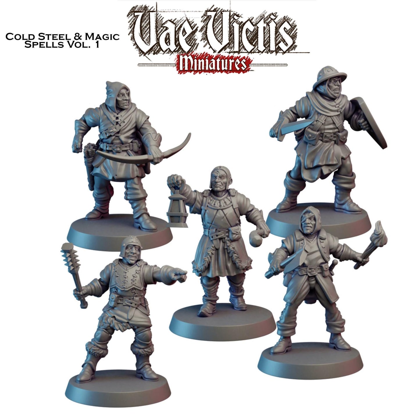 Human Mercenary Warband Miniatures SET F - by Vae Victis Miniatures
