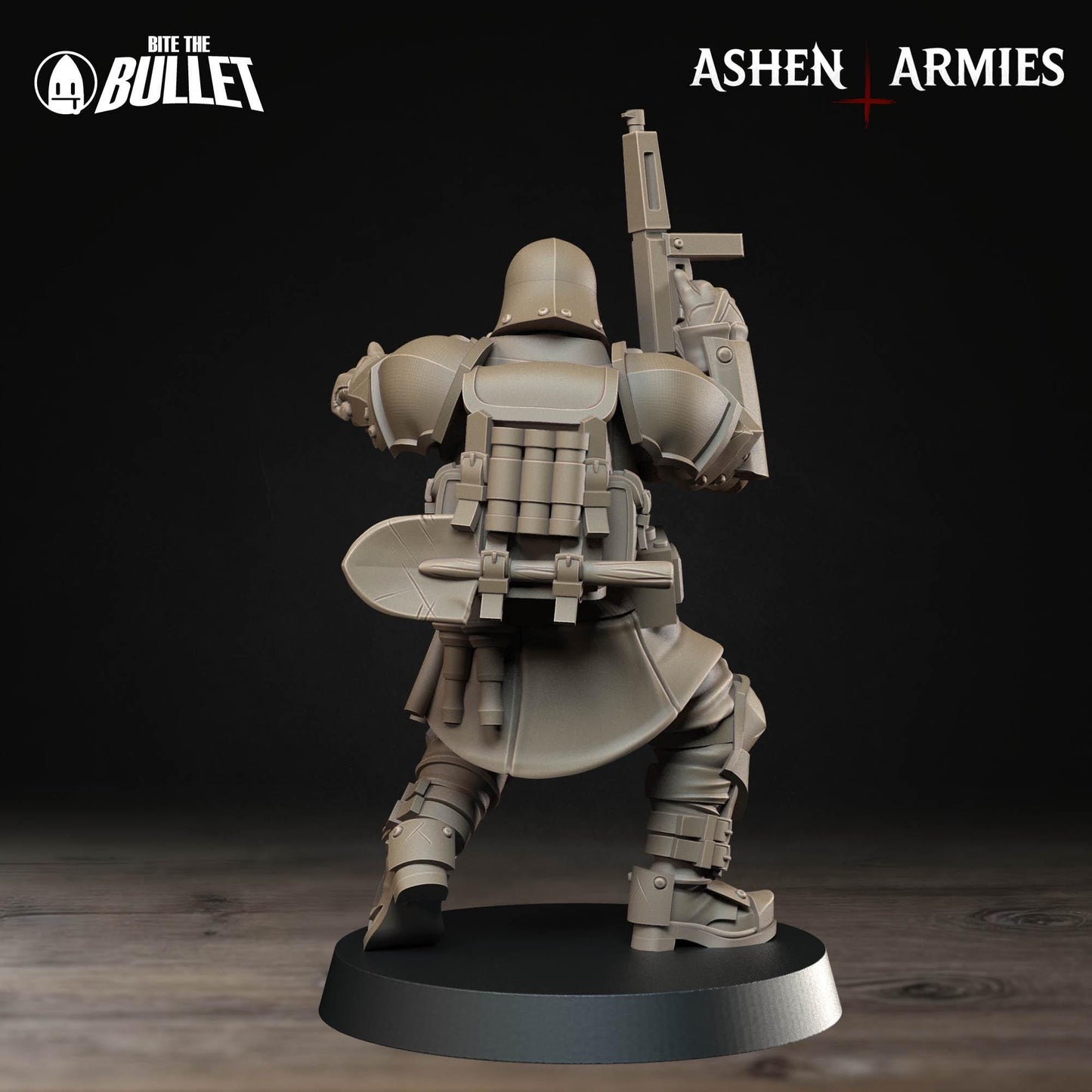 Sanctified Legion Combat Engineer Miniature - Ashen Armies by Bite the Bullet