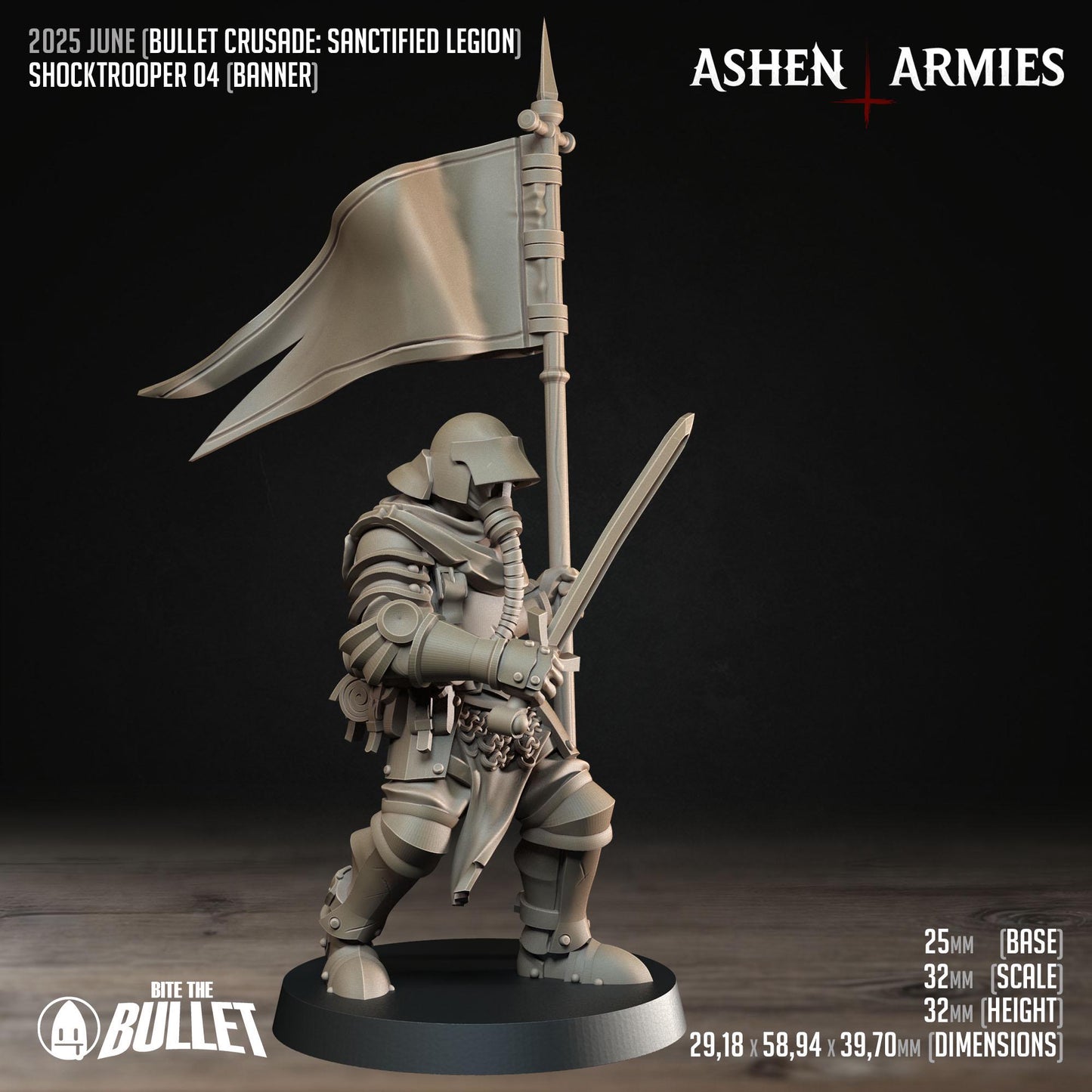 Sanctified Legion Shocktroopers Miniatures - Ashen Armies by Bite the Bullet