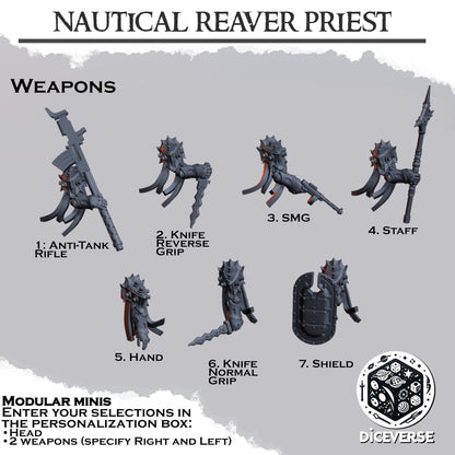 Nautical Reaver Priest Modular Miniature - Diceverse
