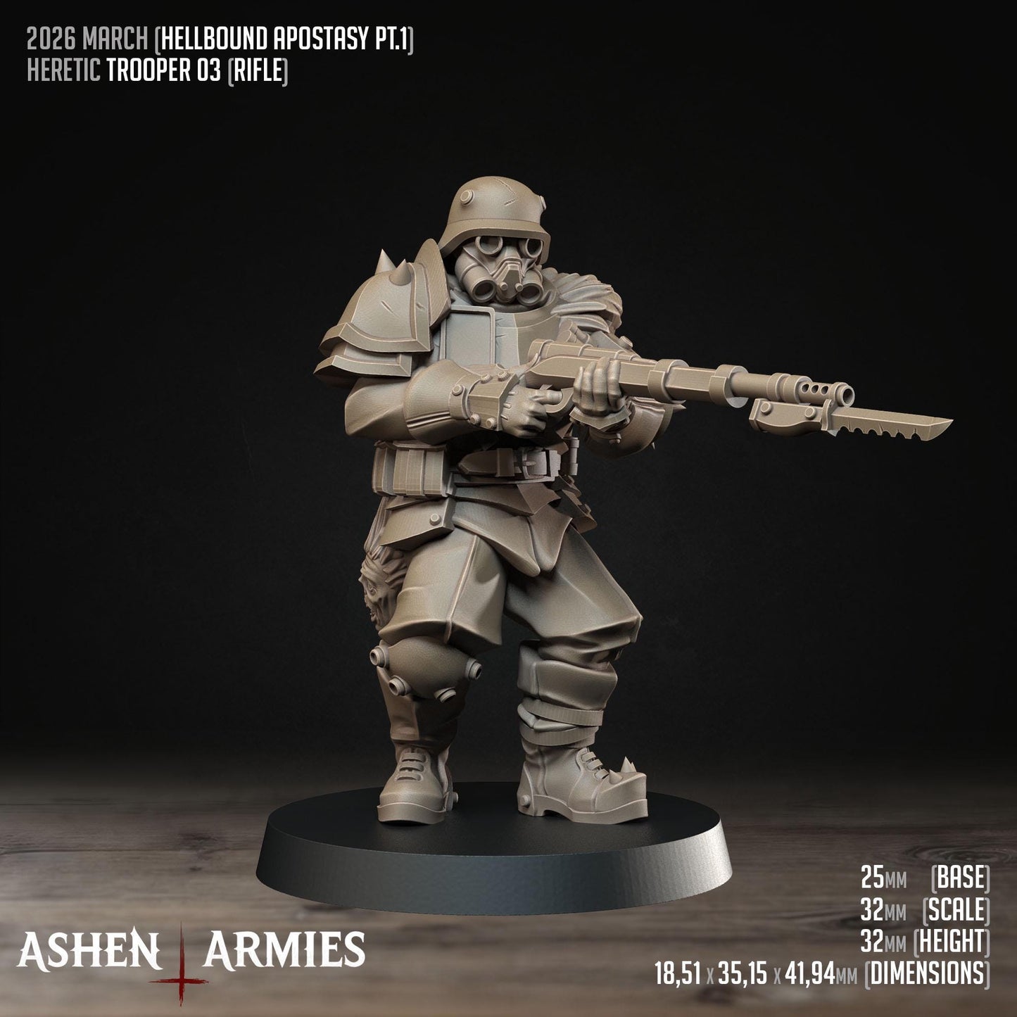 Hellbound Apostasy Troopers Miniatures - Ashen Armies by Bite the Bullet