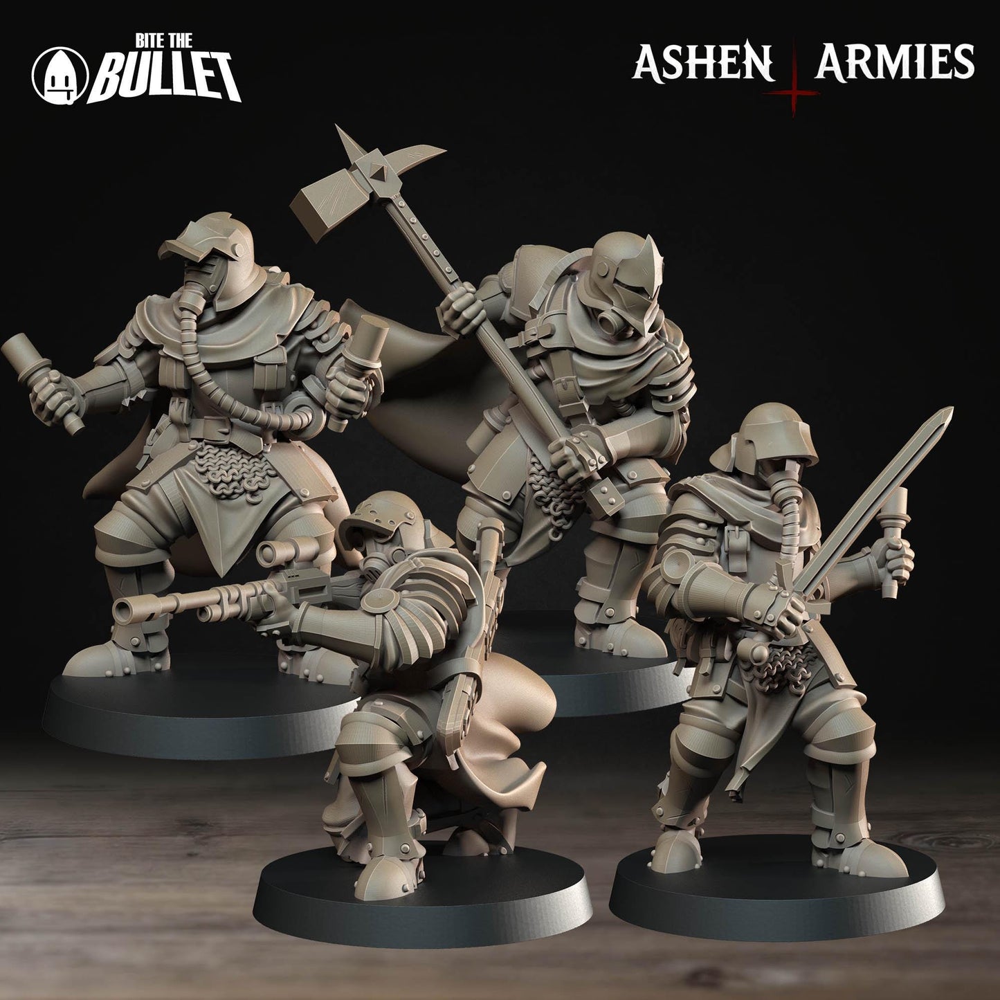 Sanctified Legion Shocktroopers Miniatures - Ashen Armies by Bite the Bullet