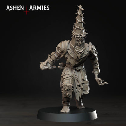 Bleeding Procession Molotov Trooper Miniature - Ashen Armies by Bite the Bullet