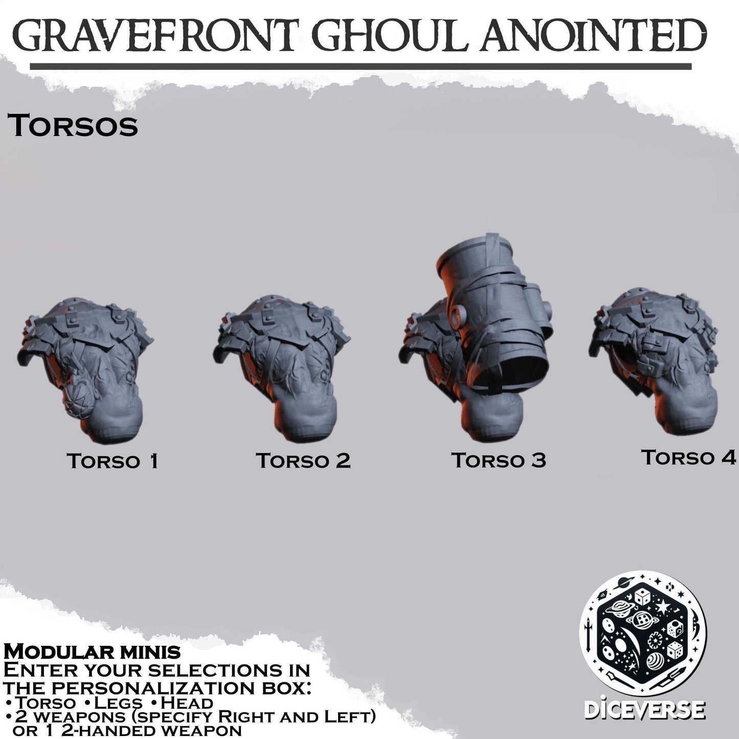 Gravefront Ghoul Anointed Modular Miniatures - Diceverse