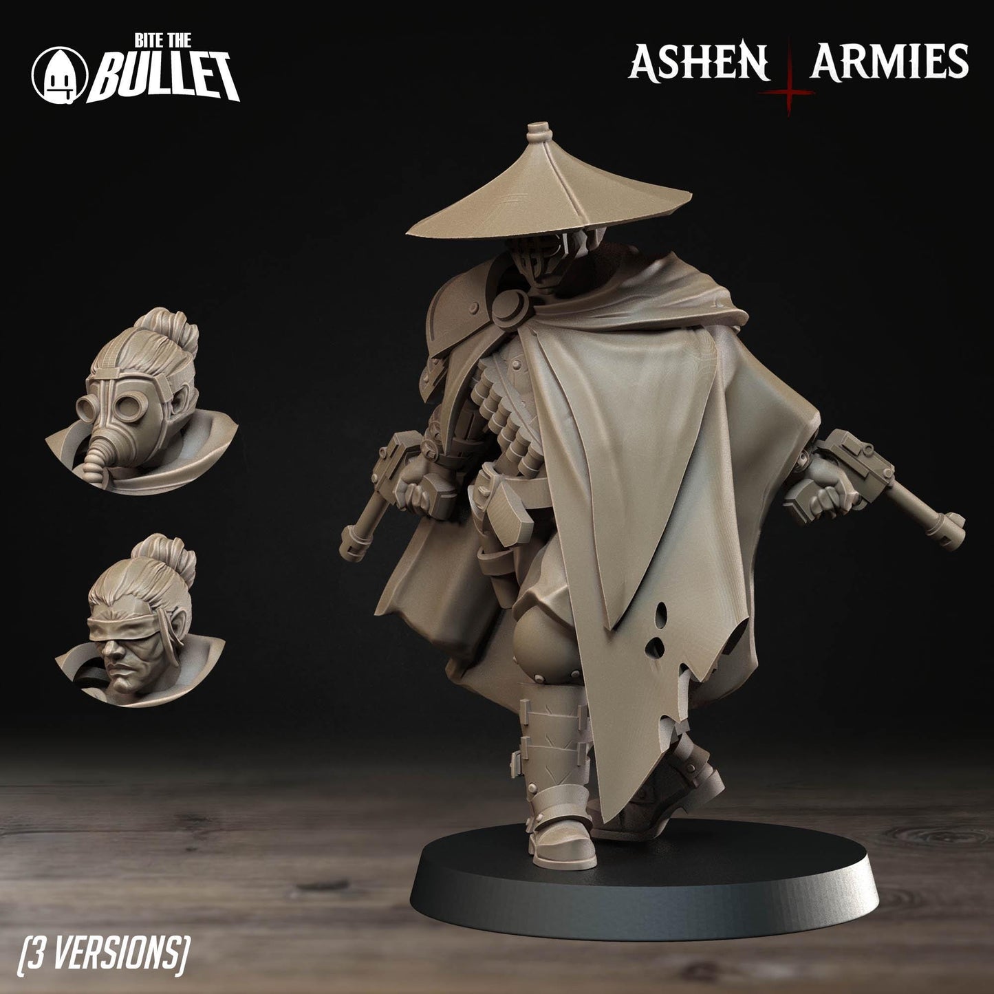 Holy Shogunate Sniper Priest Miniature - Ashen Armies by Bite the Bullet