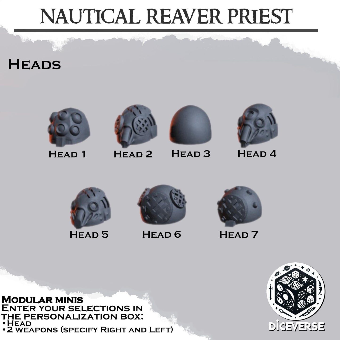 Nautical Reaver Priest Modular Miniature - Diceverse