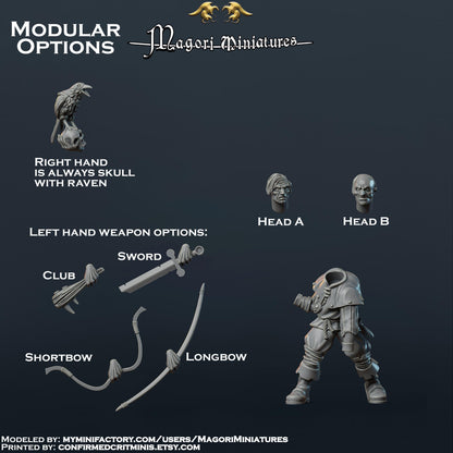 Dreg Henchman with Raven Miniature - by Magori Miniatures