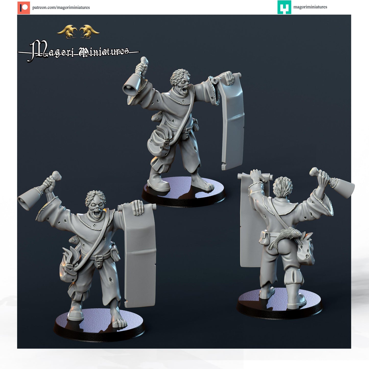 Town Cryer Miniature - by Magori Miniatures