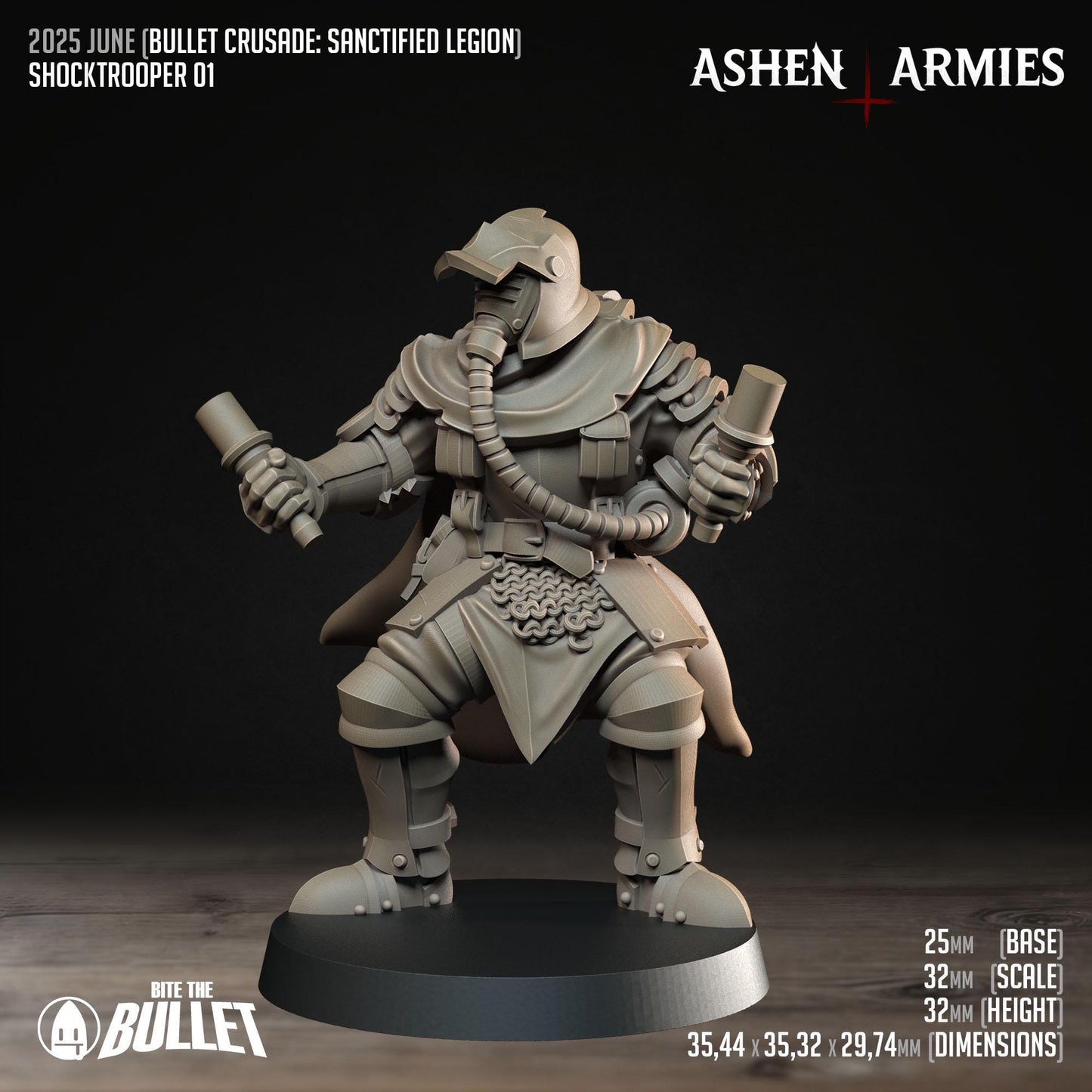 Sanctified Legion Shocktroopers Miniatures - Ashen Armies by Bite the Bullet