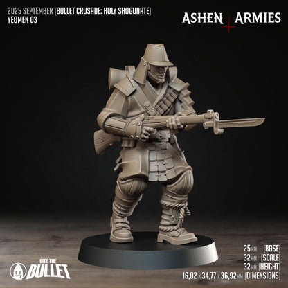 Holy Shogunate Yeomen Miniatures - Ashen Armies by Bite the Bullet