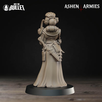 Holy Shogunate Akane Combat Medic Miniature - Ashen Armies by Bite the Bullet