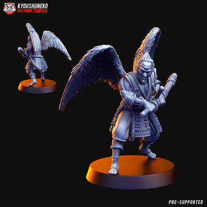 Japanese Samurai Tengu Miniatures - by Kyoushuneko Miniatures