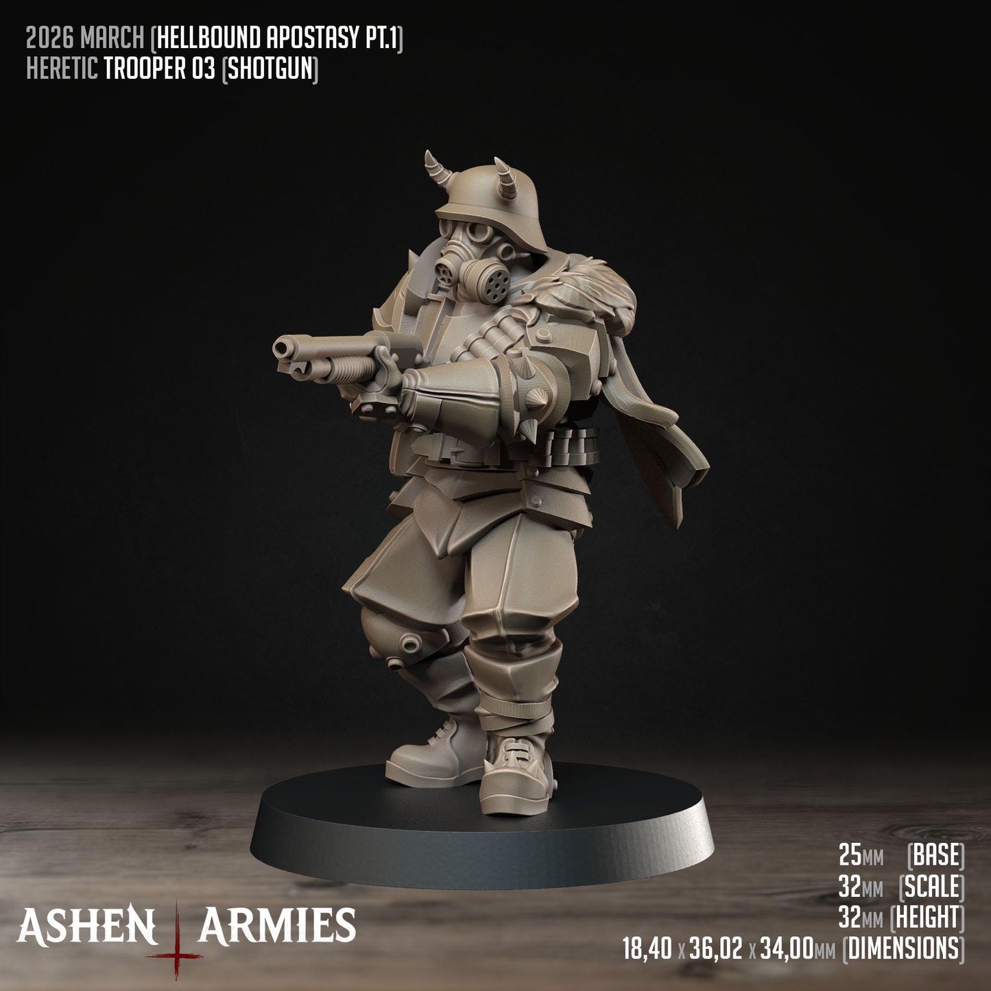 Hellbound Apostasy Troopers Miniatures - Ashen Armies by Bite the Bullet