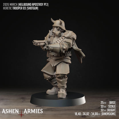 Hellbound Apostasy Troopers Miniatures - Ashen Armies by Bite the Bullet