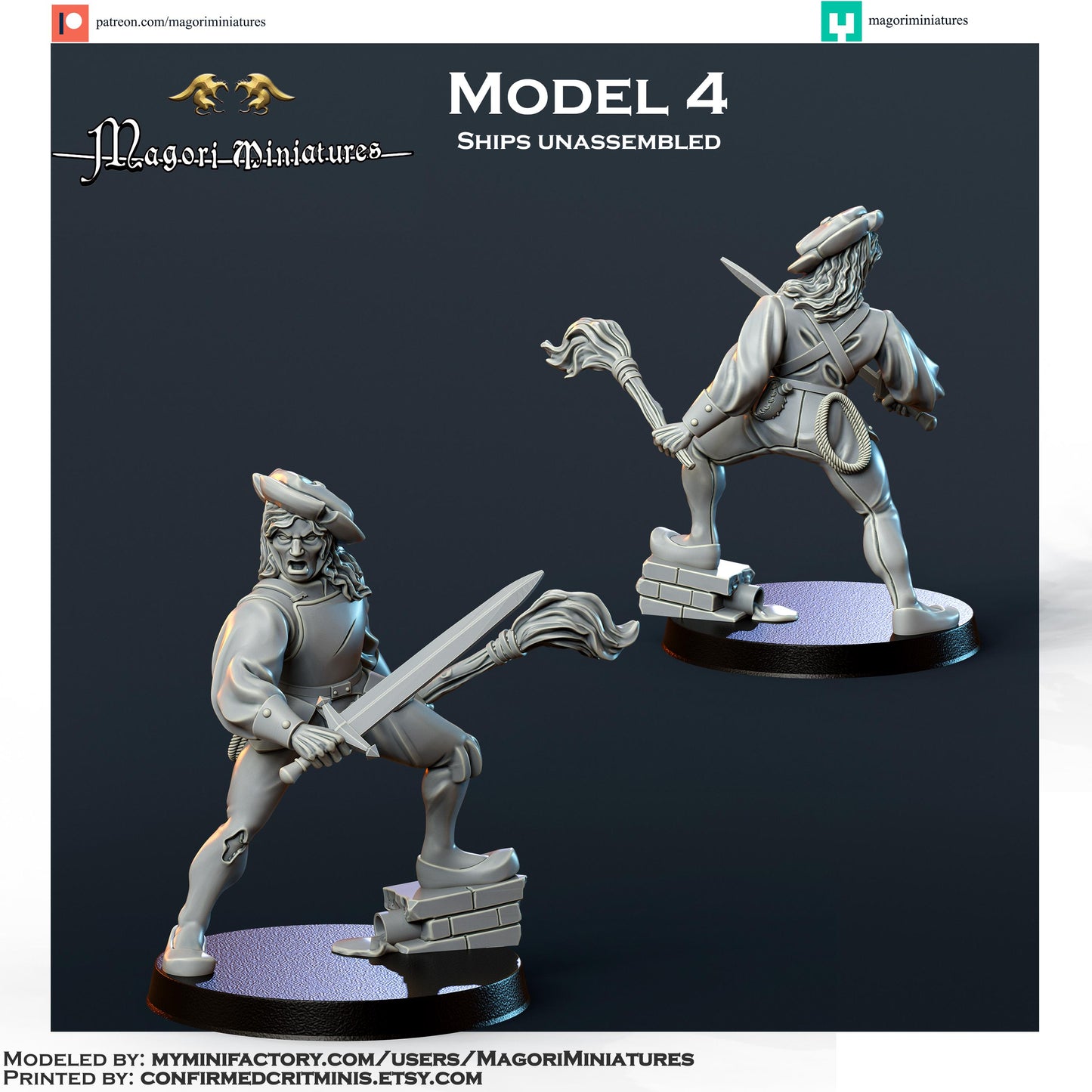 Landsknecht Mercenary Warband Miniatures SET B - by Magori Miniatures