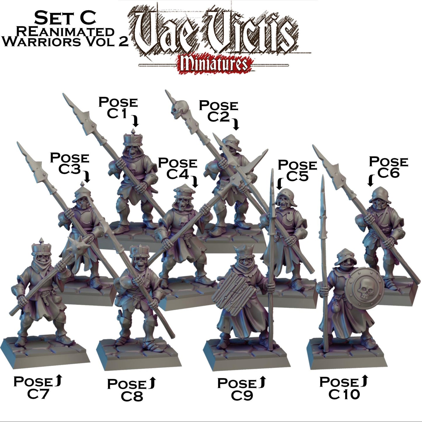 Skeleton Army Miniatures SET C - by Vae Victis Miniatures