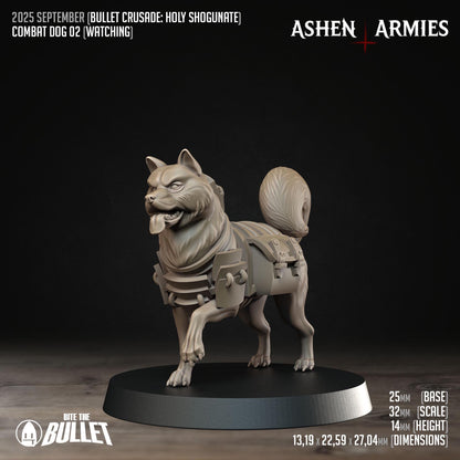 Holy Shogunate Combat Dogs Miniatures - Ashen Armies by Bite the Bullet