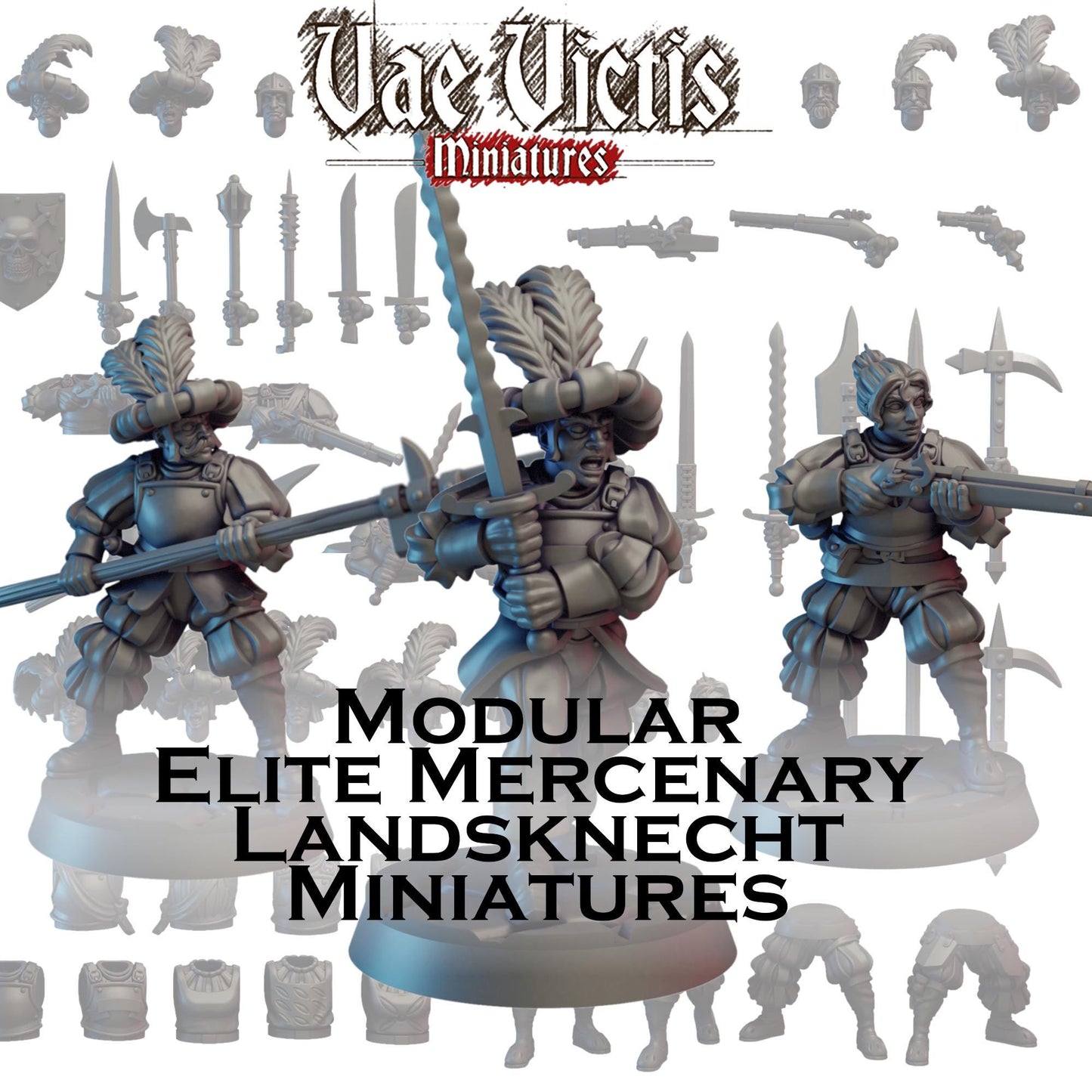 Modular Elite Mercenary Landsknecht Miniatures - by Vae Victis Miniatures