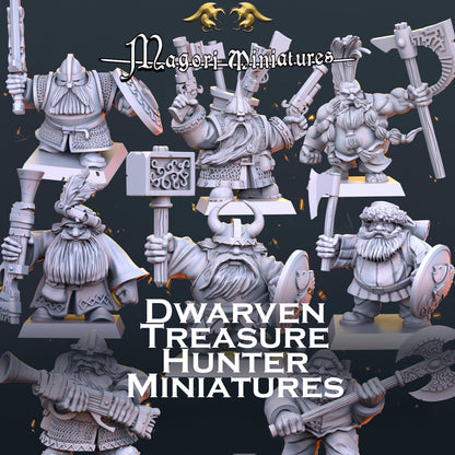 Dwarven Treasure Hunter Miniatures - by Magori Miniatures
