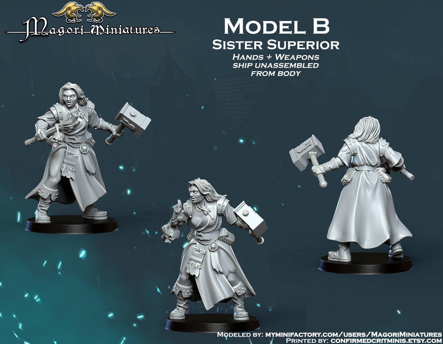 Sisters of the Hammergod Warband Miniatures - by Magori Miniatures