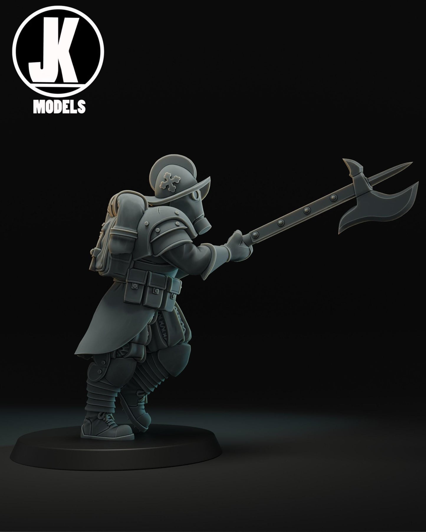 Papal Halberdier Running Miniature - JK Remo Models